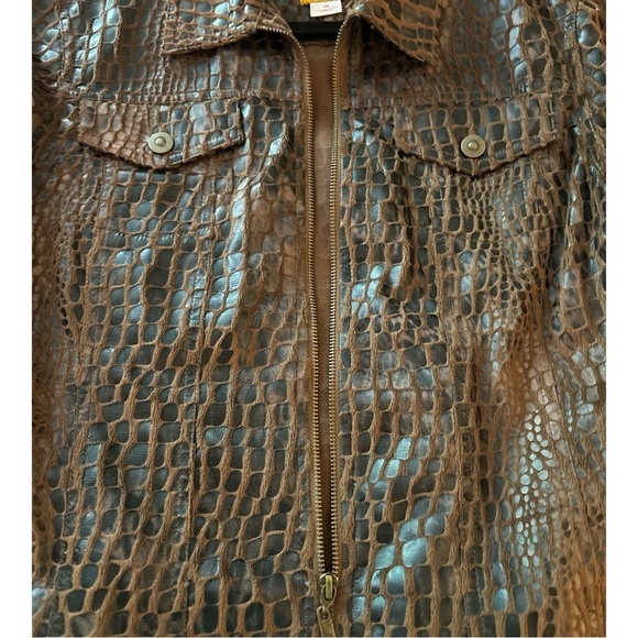 RUBY RD jacket, black and brown faux leather and suede. Animal print. Fu… - Picture 6 of 6